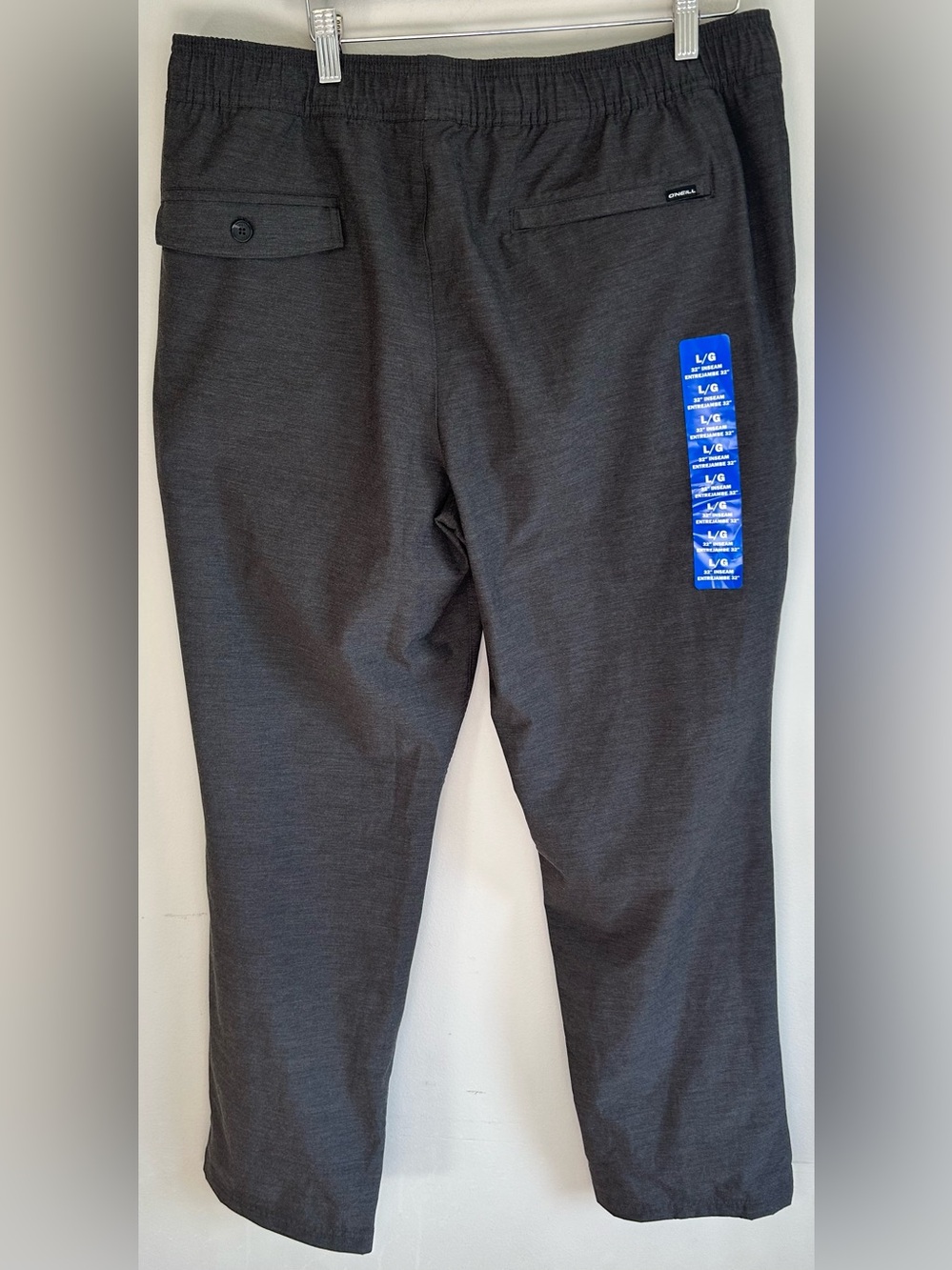 O'Neill Venture Hybrid Elastic Waist Mens Pants Sz LX32 Heather Grey Casual NWOT